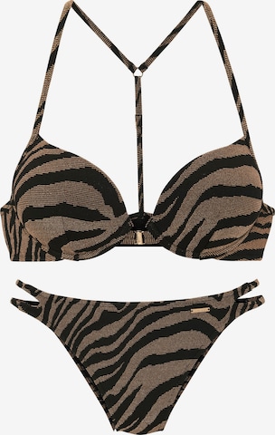 Bruno Banani Push-up Bikini värissä ruskea: etupuoli