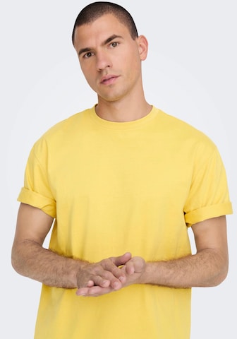 T-Shirt 'Fred' Only & Sons en jaune