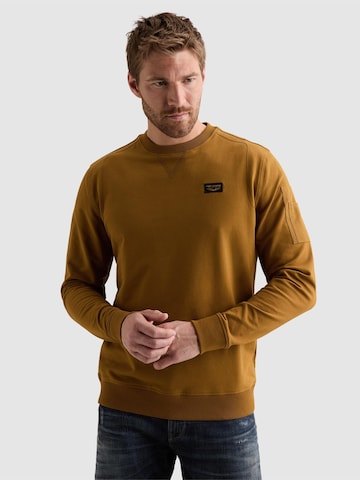 Sweat-shirt 'American Classic sweatshirt with flight pocket' PME Legend en marron : devant