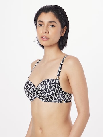 Wallis T-shirt Bikini top in Blue: front