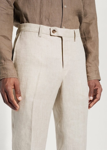 MANGO MAN Normalny krój Spodnie w kant 'Florida' w kolorze beżowy