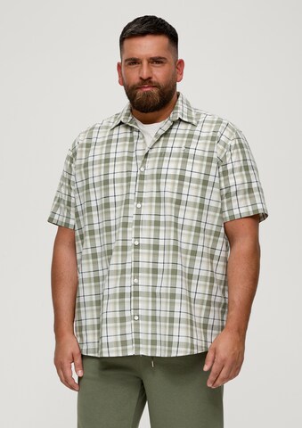 s.Oliver Men Big Sizes Regular Fit Hemd in Grün: predná strana
