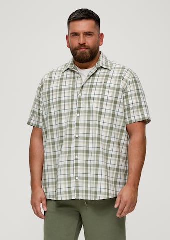 s.Oliver Men Big Sizes Regular Fit Hemd in Grün: Vorderseite