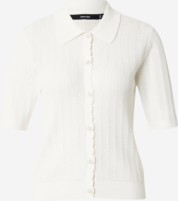 Geacă tricotată 'VMLuxlight' de la VERO MODA pe alb: față