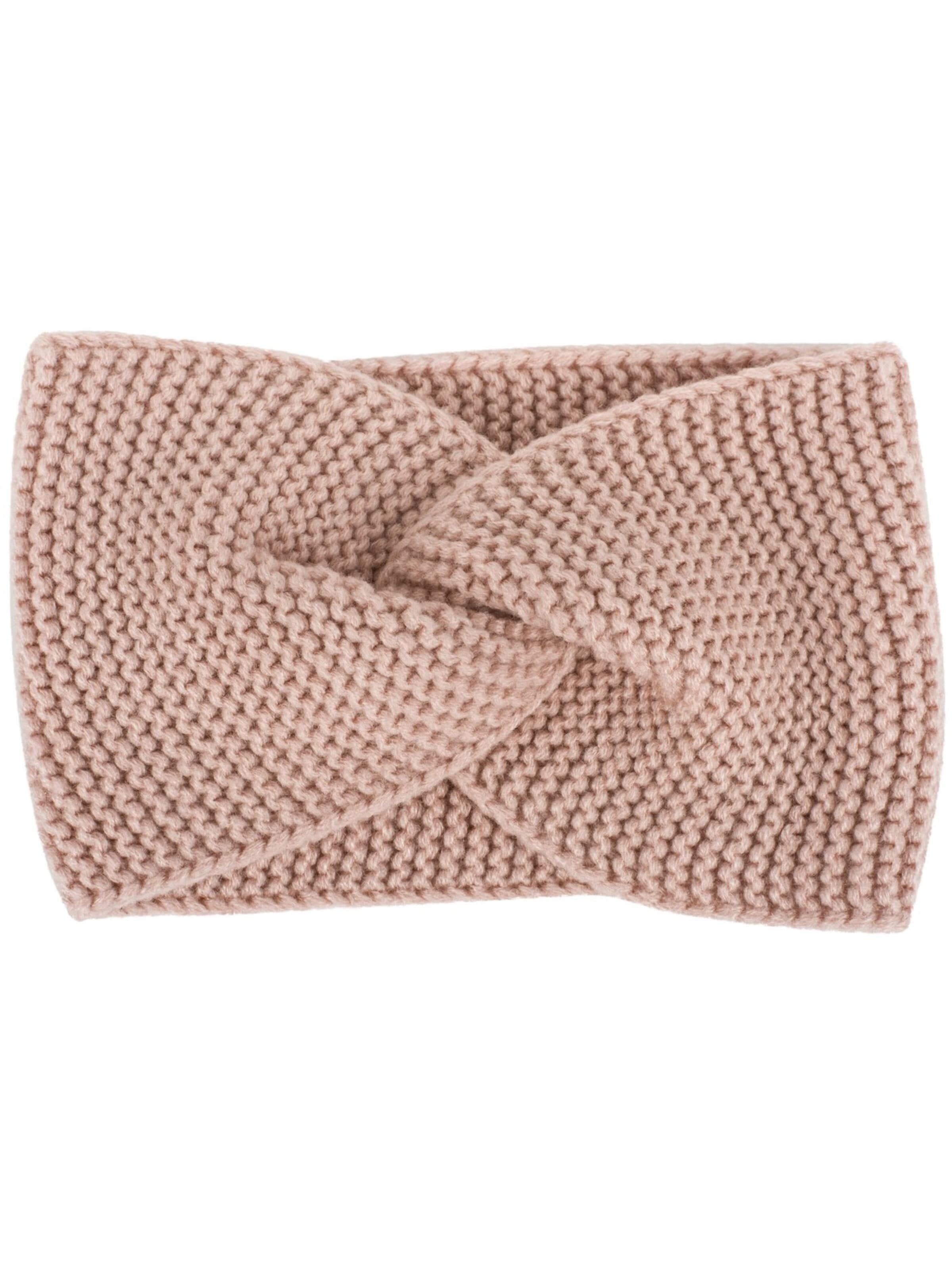 styleBREAKER Headband 'Krausstrick Stirnband Twist Knoten' in Pink: front