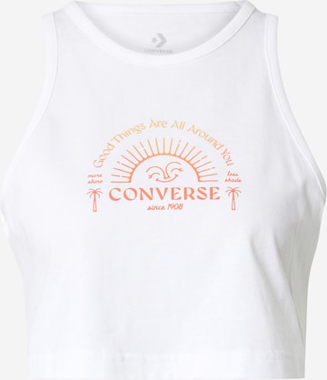 Haut 'Good Vibes' CONVERSE en blanc : devant