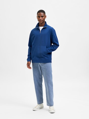 SELECTED HOMME Sweatshirt 'PAWLEY' in Blue