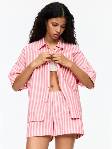 Pull&Bear Bluzka w kolorze różowy: przód