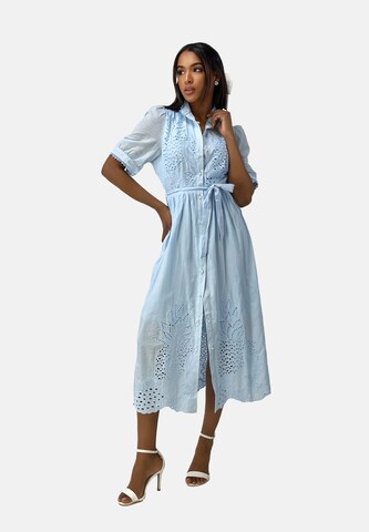 Elara Kleid in Blau: Vorderseite