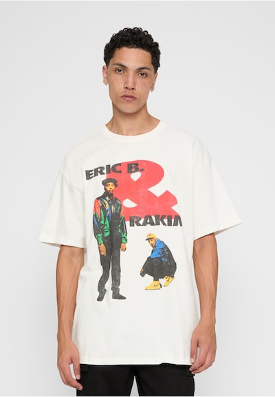 MT Upscale Camiseta 'Eric B & Rakim' en beige claro / azul / rojo / negro, Vista del producto