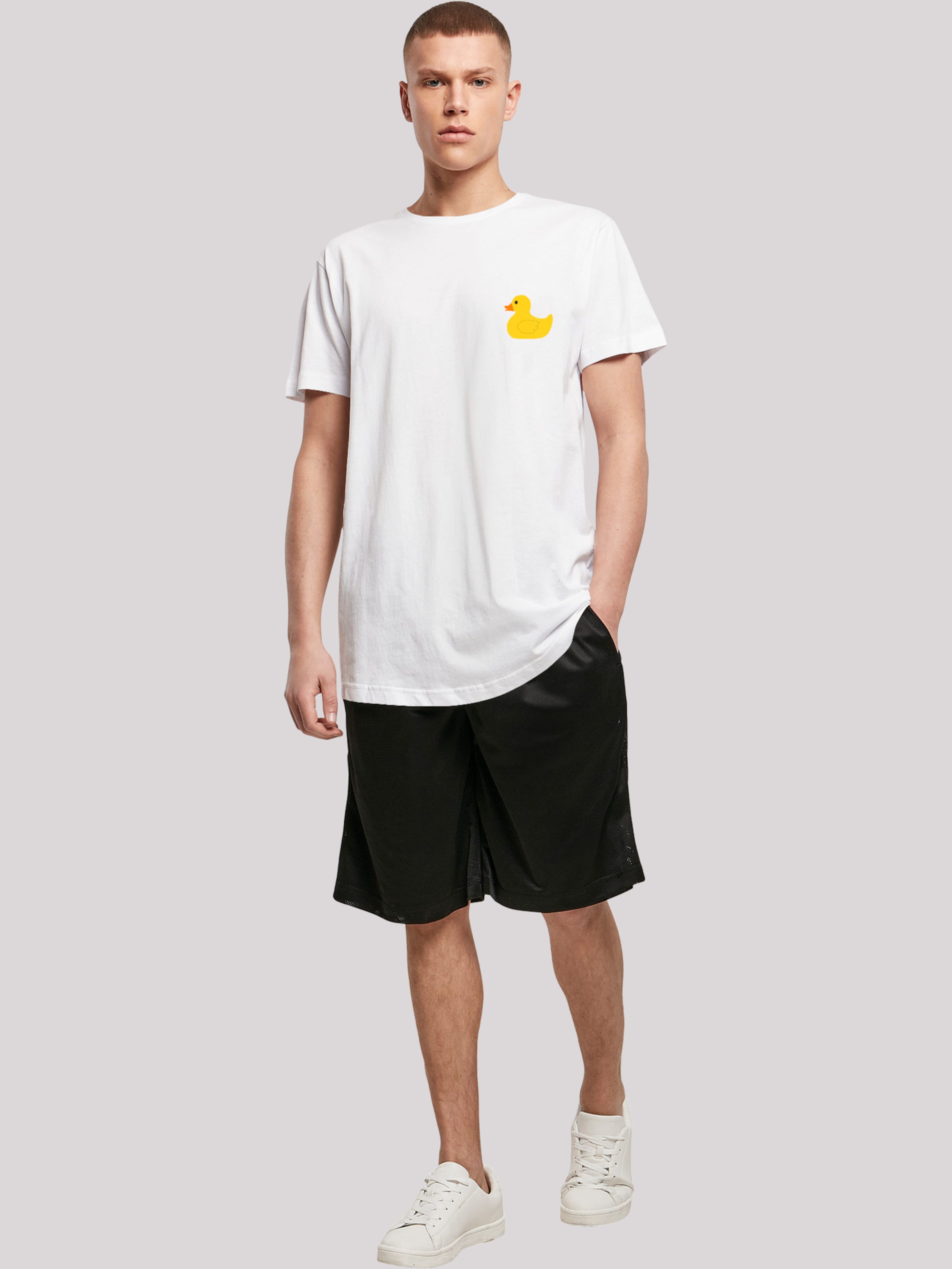 F4NT4STIC Shirt 'Yellow Rubber Duck' in White | ABOUT YOU