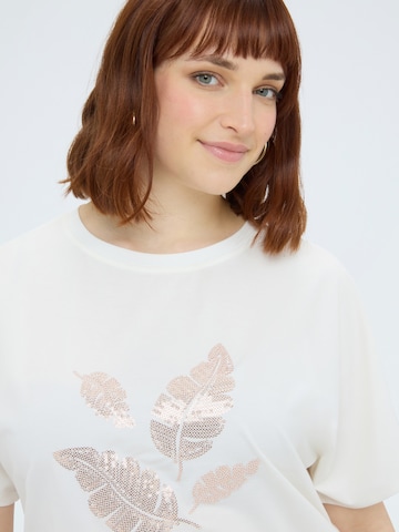 T-shirt Fiorella Rubino en blanc