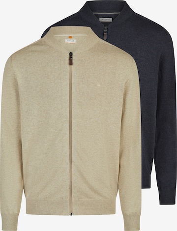 redmond Strickjacke 'Basic' in Beige: Vorderseite
