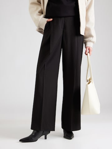 Wide Leg Pantalon à pince 'Machella' MSCH COPENHAGEN en noir : devant