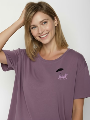 Maglietta ' Feel Cat Walk ' di GREENBOMB in rosso
