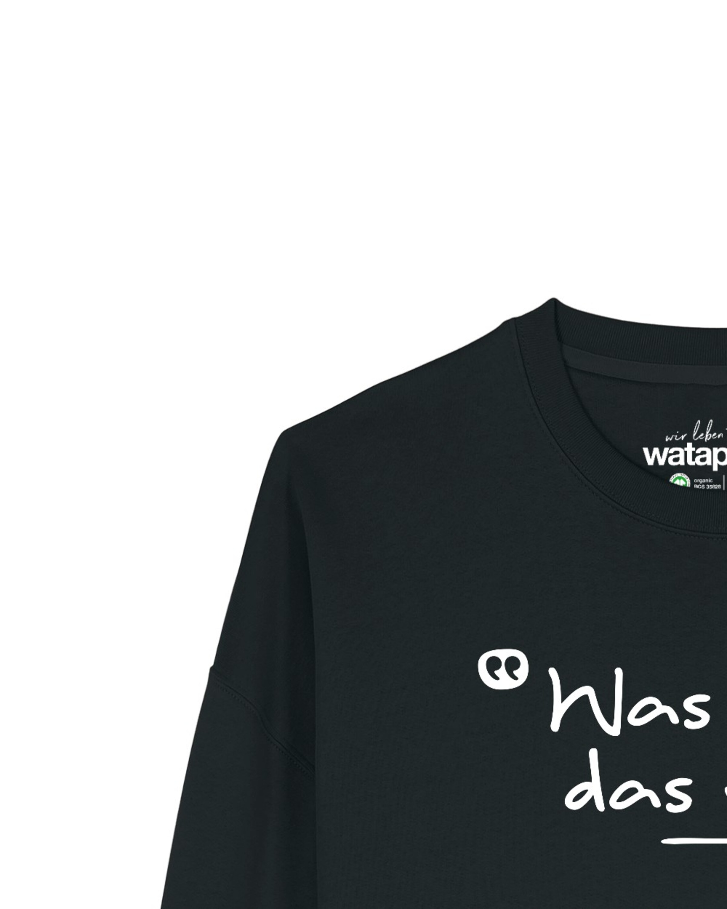 Sweat-shirt 'Was Muss Das Muss' Watapparel en noir