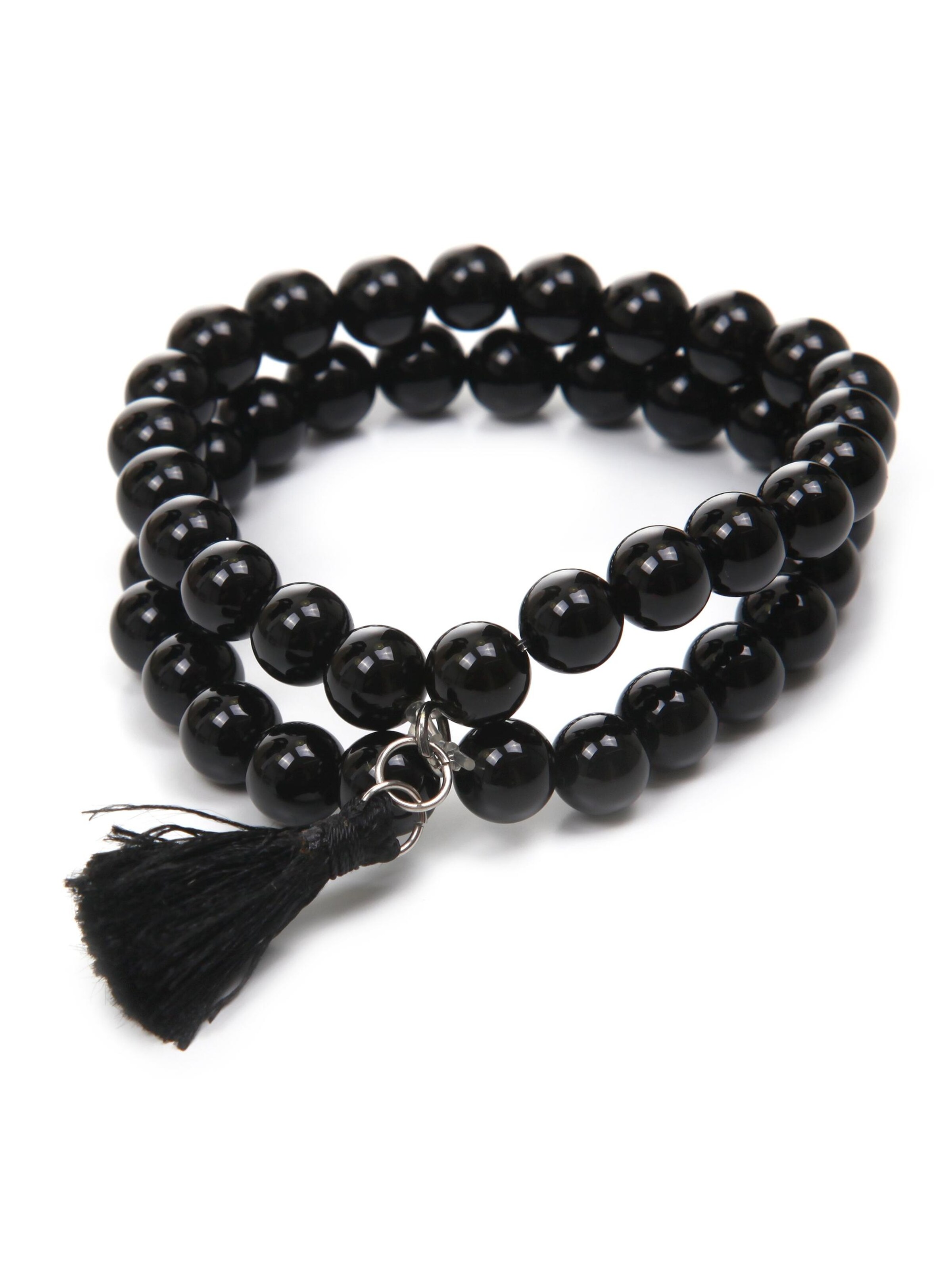 COLLEZIONE ALESSANDRO Bracelet 'Peppa' in Black: front