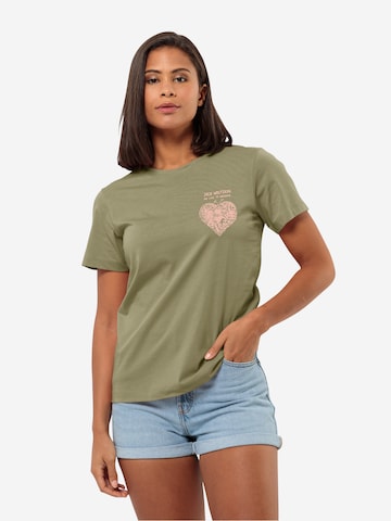 JACK WOLFSKIN - Camiseta 'DISCOVER HEART' en verde: frente