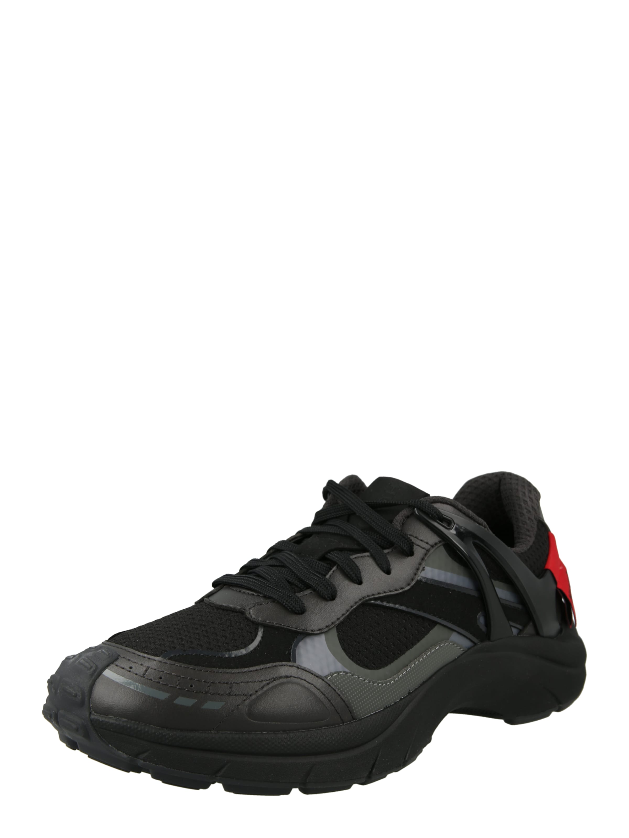 HUGO Σνίκερ χαμηλό 'GO2_Mepumf' σε μαύρο: μπροστά