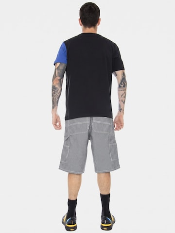 Carhartt WIP Luźne Spodnie 'Mens Single Blue / White Knee Shorts' w kolorze szary