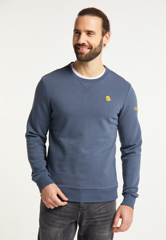 Sweat-shirt Schmuddelwedda en bleu : devant