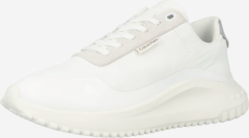 Baskets basses Calvin Klein en blanc : devant