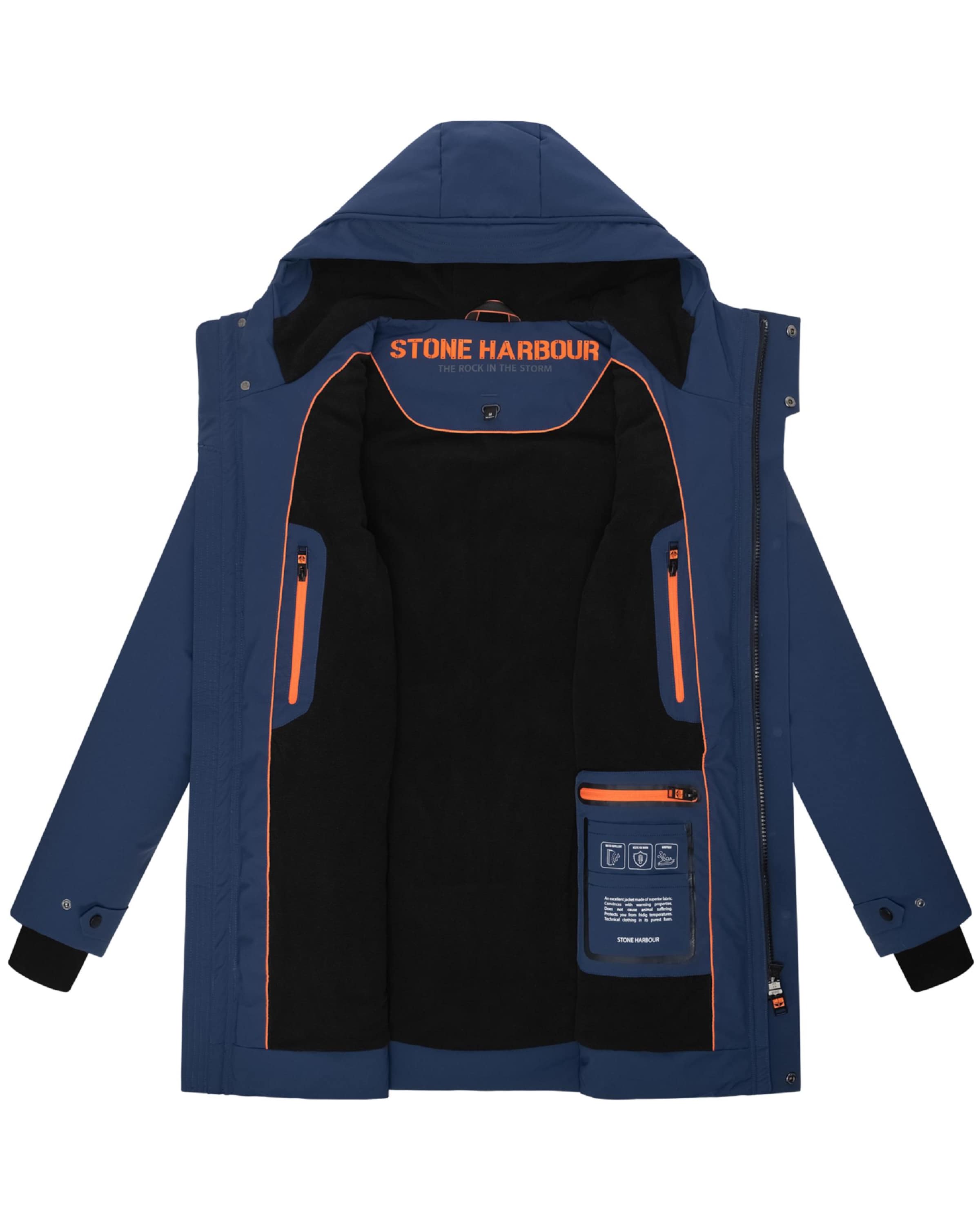 STONE HARBOUR Talvemantel 'Kitraan XX', värv sinine