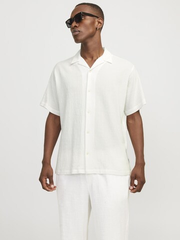 JACK & JONES Классический крой Рубашка 'JORLuke' в Белый: спереди