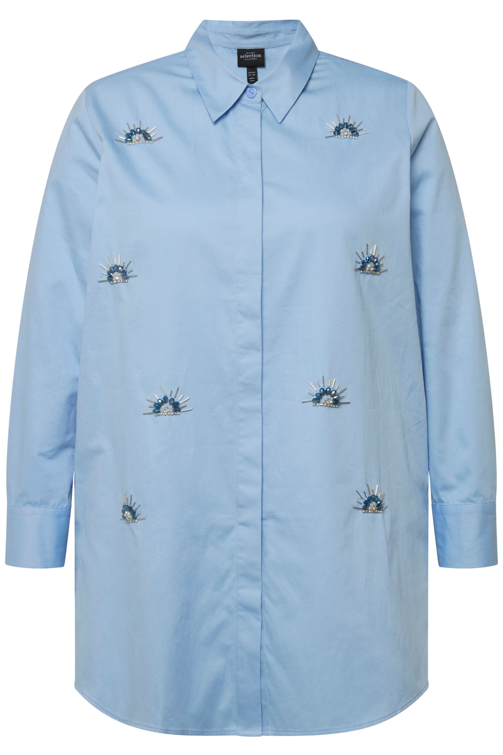 Ulla Popken Bluse in Blau: Vorderseite