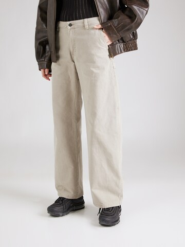 WEEKDAY Loosefit Broek 'Jamie' in Beige: voorkant