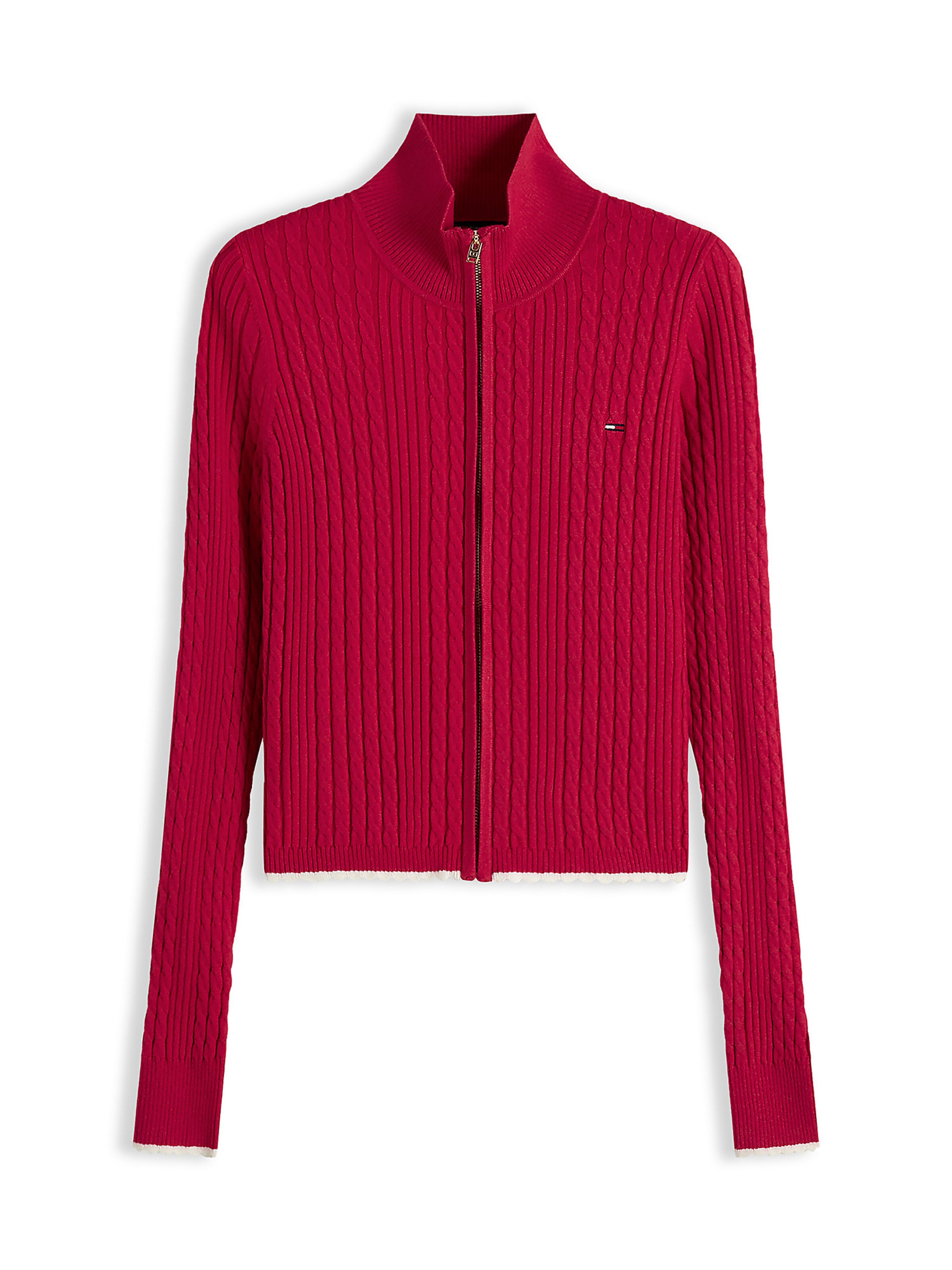 Tommy Jeans Knit cardigan in Red: front
