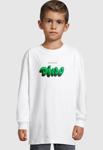 Merchcode Shirt 'Little Dino' in Weiß: Vorderseite