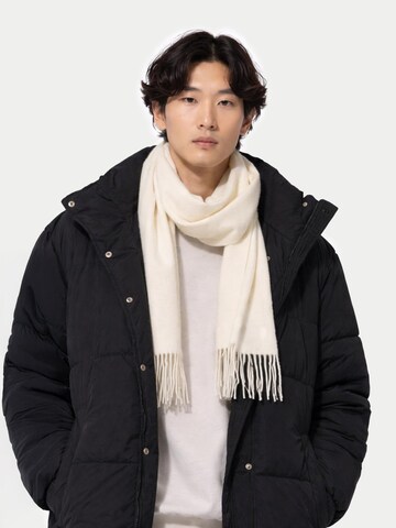 GOBI Cashmere Sjaal 'Unisex Cashmere Fringed Scarf' in Wit