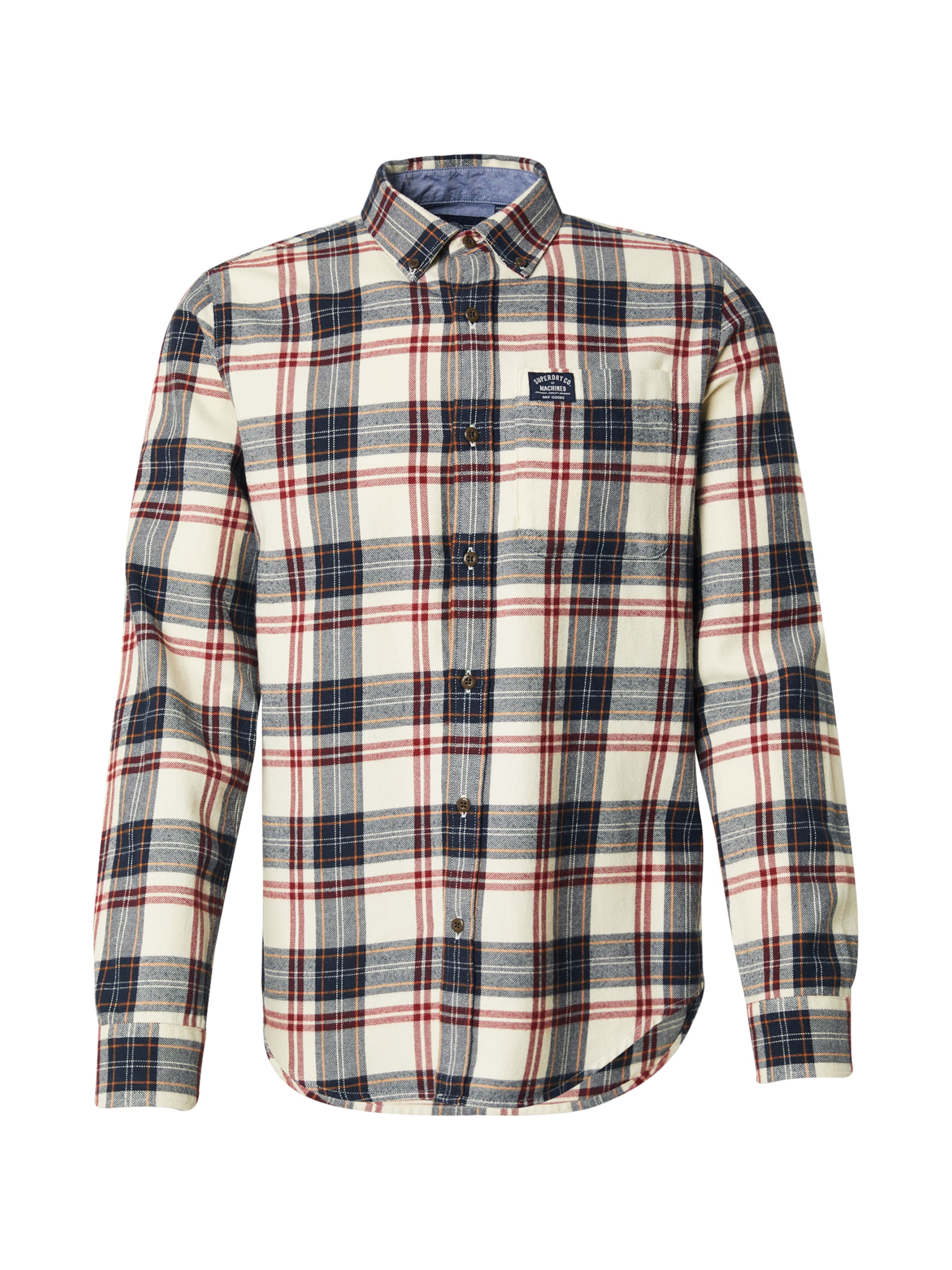 Superdry Button Up Shirt in Beige: front