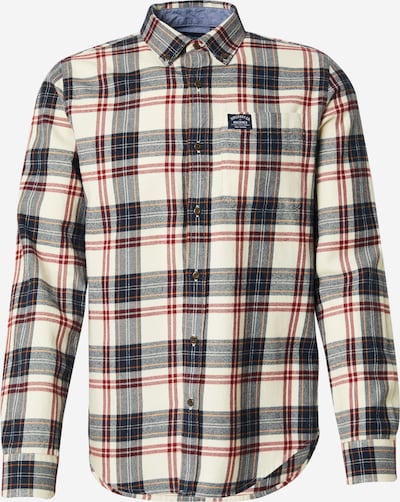 Superdry Košulja u boja pijeska / tamno plava / narančasta / karmin crvena, Pregled proizvoda