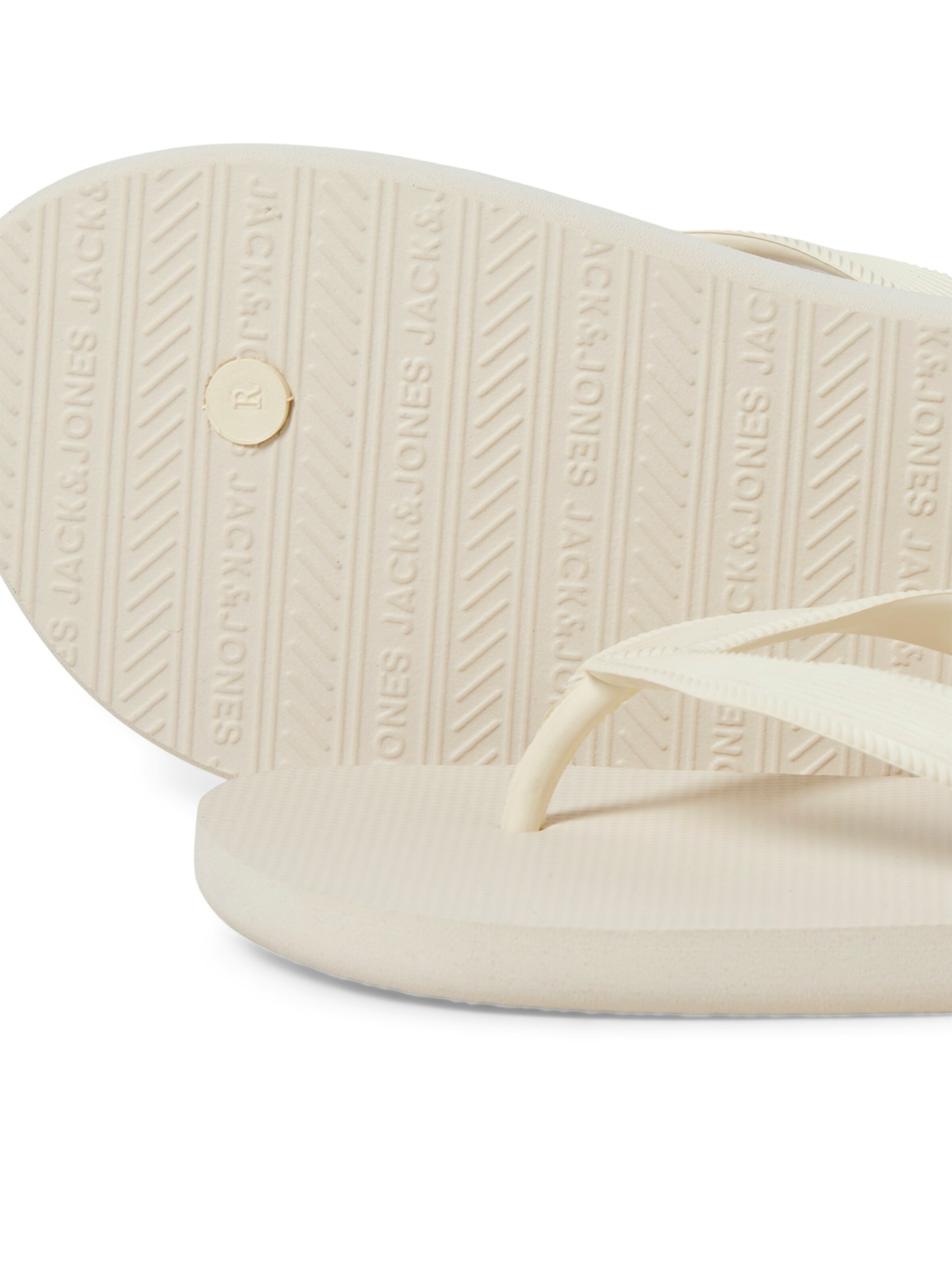 JACK & JONES T-Bar Sandals 'JFWSOLID' in Beige