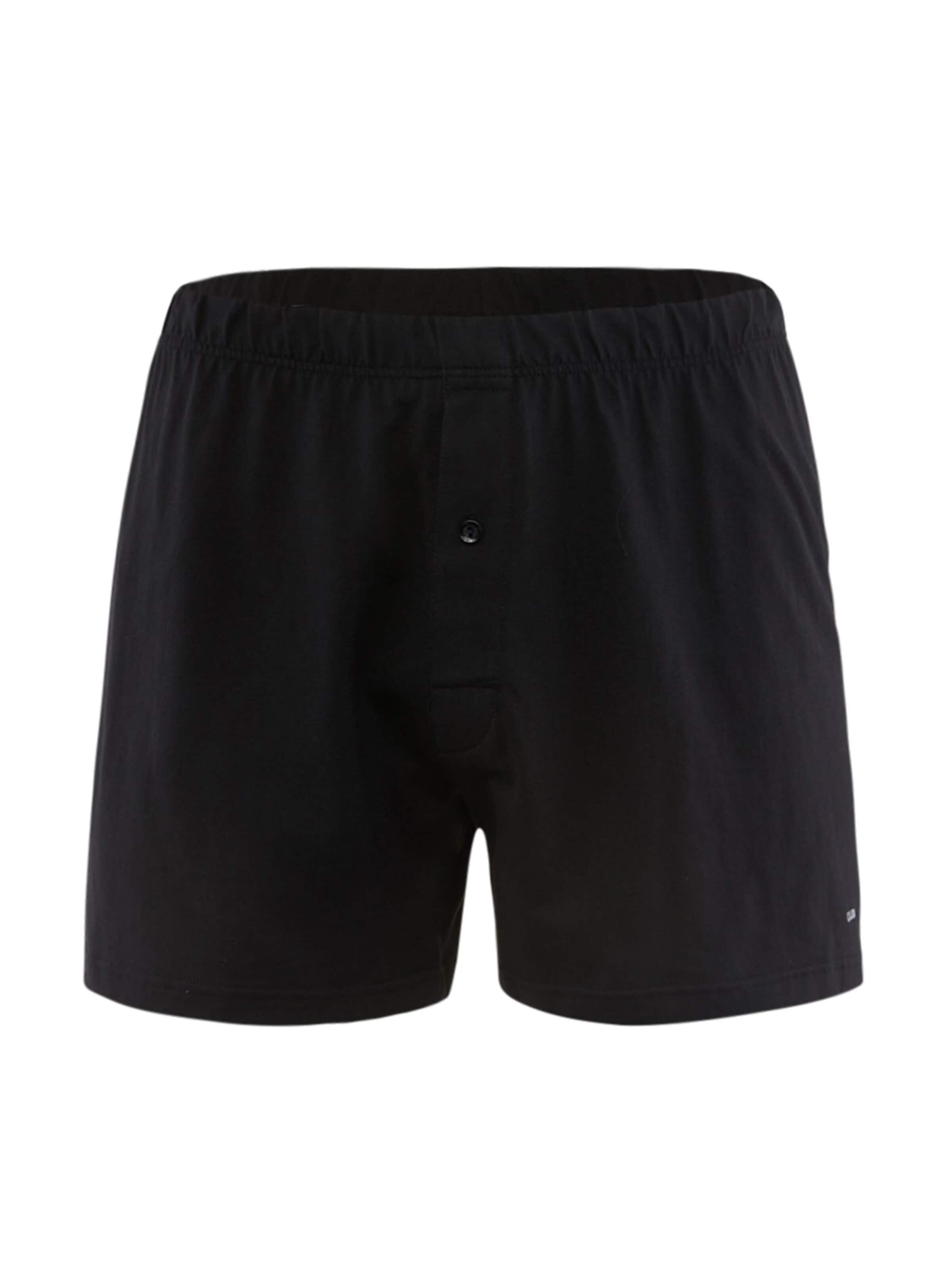 CALIDA Boxer shorts 'Cotton Code' in Black: front