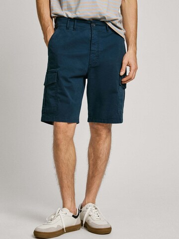 Pepe Jeans Regular Cargo Pants in Blue: front