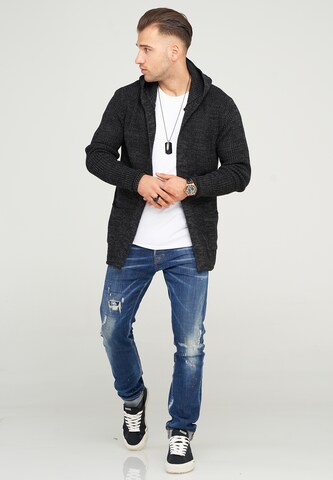 behype Strickjacke 'NELIAN' in Schwarz