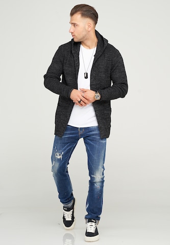 behype Knit Cardigan 'NELIAN' in Black