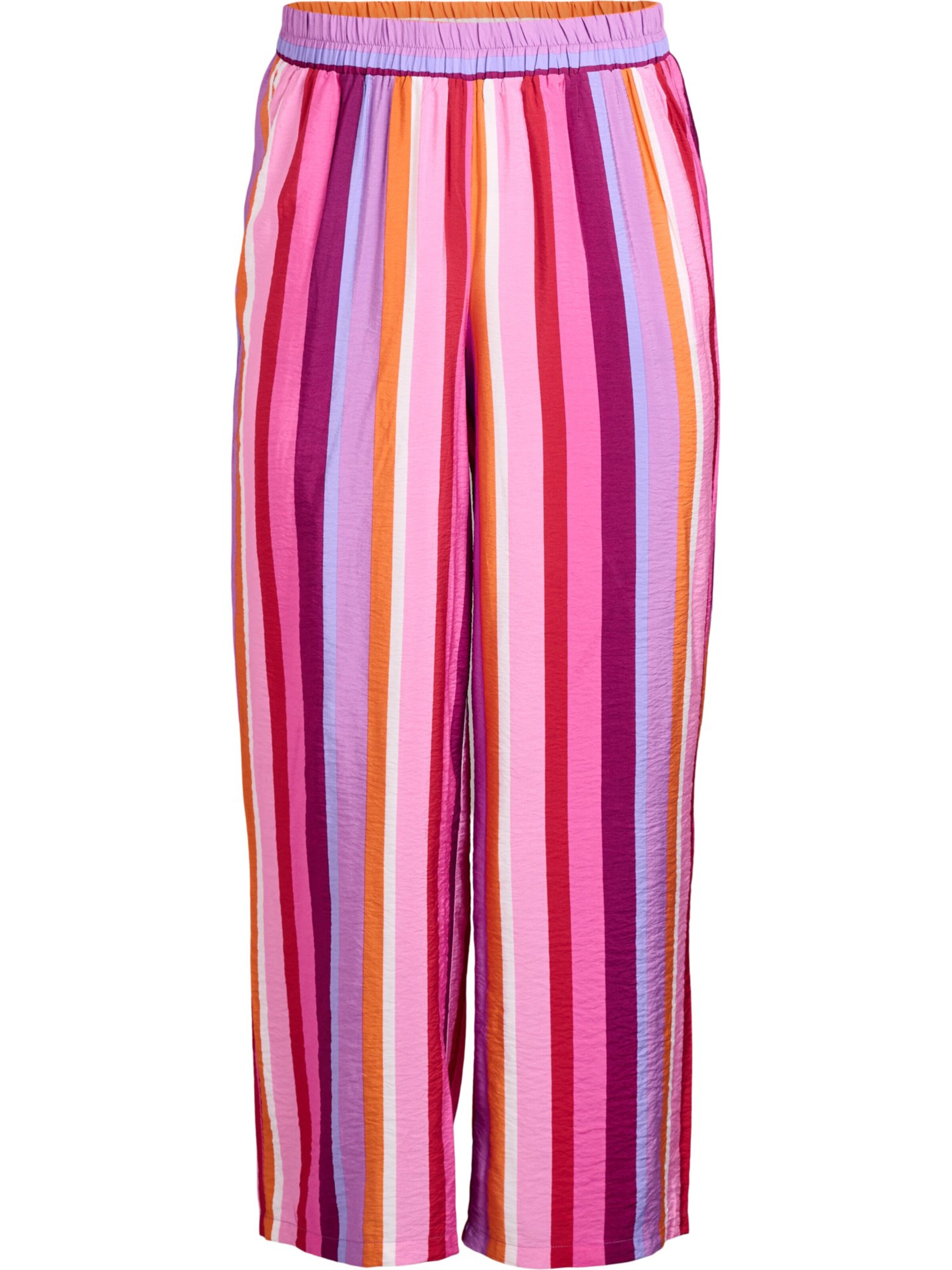 Zizzi Wide Leg Hose 'Efina' in Pink: Vorderseite