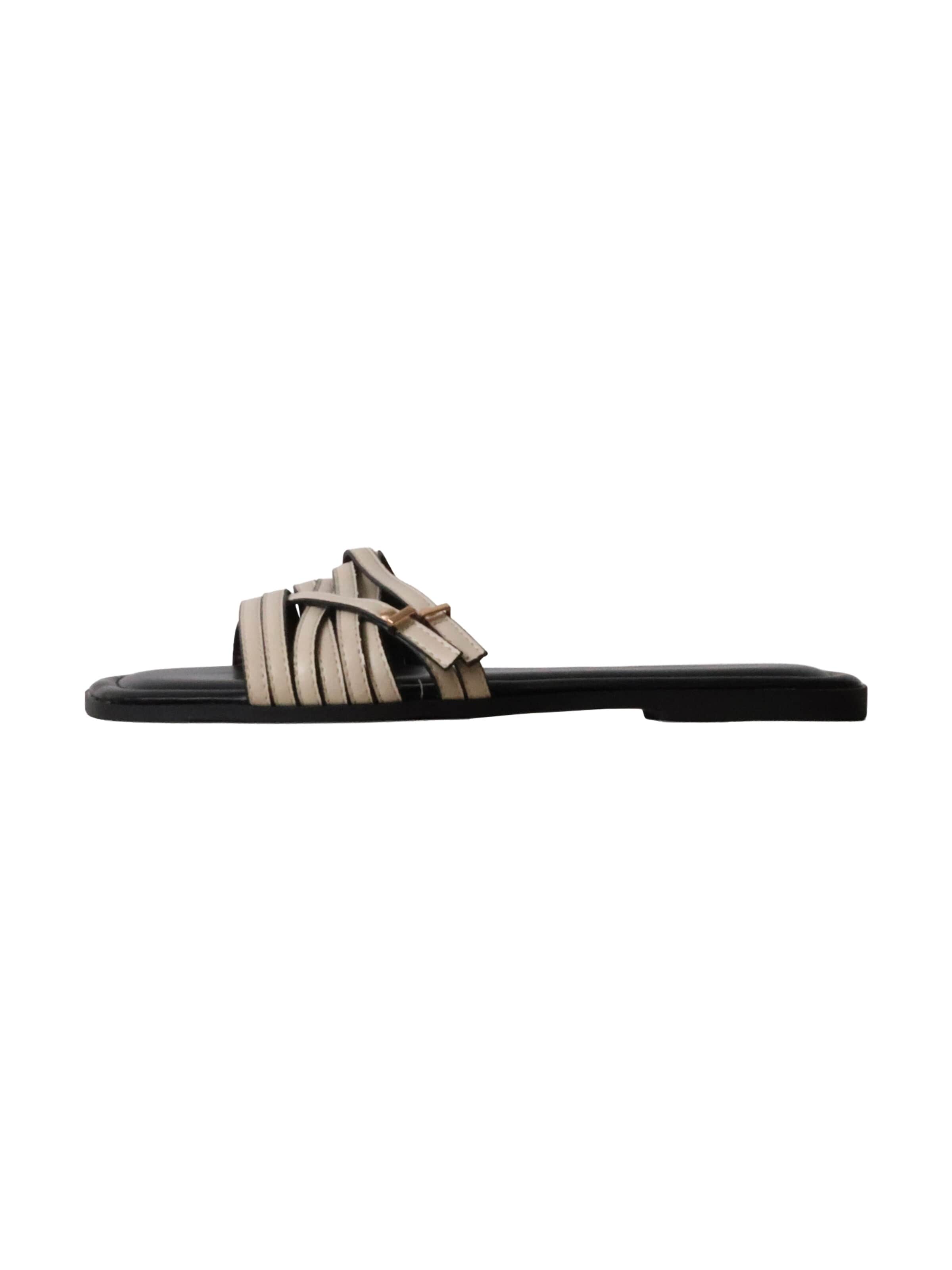Sandales Super Mode en beige : devant