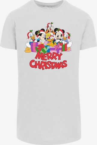 T-Shirt 'Disney Micky Maus Weihnachten' F4NT4STIC en blanc : devant