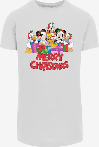 T-Shirt 'Mickey Mouse And Friends Christmas' F4NT4STIC en blanc : devant