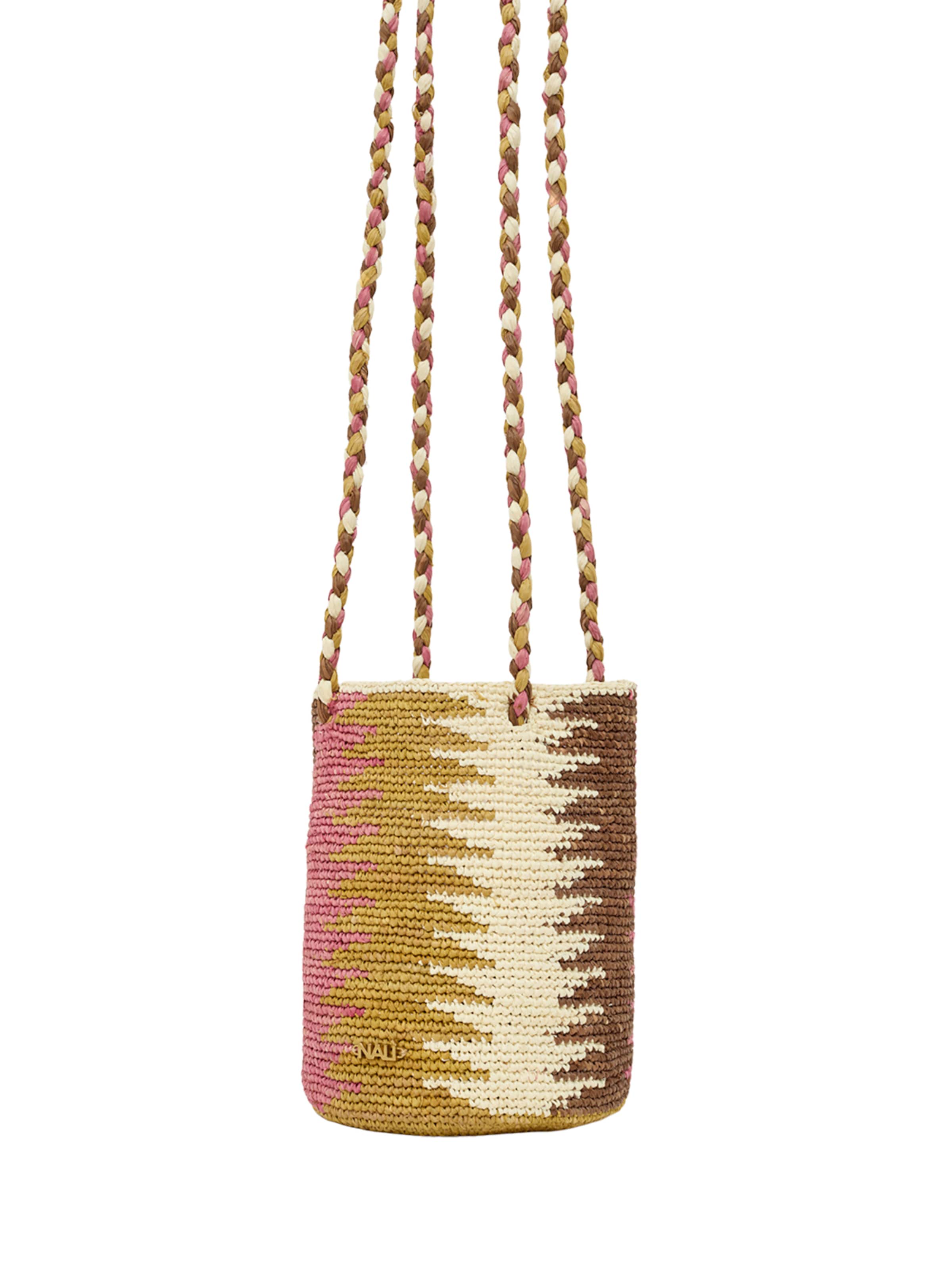 Borsa a tracolla 'RHAMASMALL' NALì di colore beige / marrone / bianco, Visualizzazione prodotti