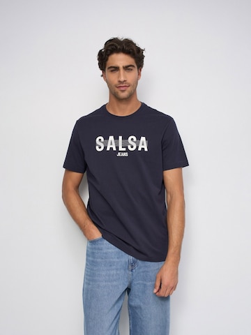T-Shirt Salsa Jeans en bleu : devant
