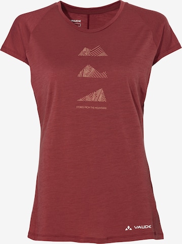 VAUDE Functioneel shirt 'Tekoa' in Rood: voorkant