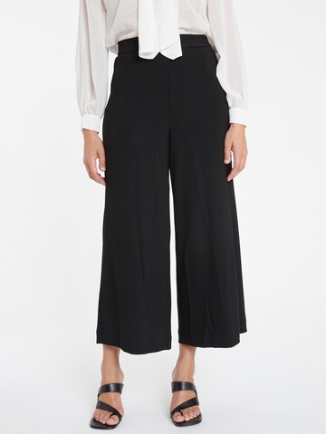 Ana Alcazar Wide leg Trousers ' Sistea ' in Black: front
