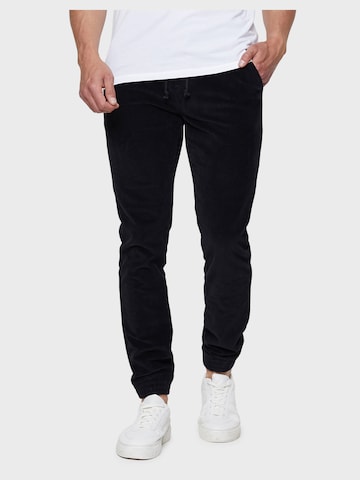 Threadbare Tapered Trousers 'Roy' in Black: front