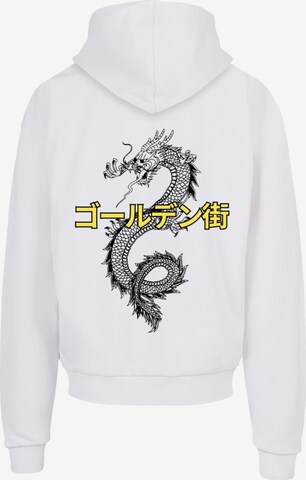 Sweat-shirt 'Drache Japan - Golden Gai' F4NT4STIC en blanc